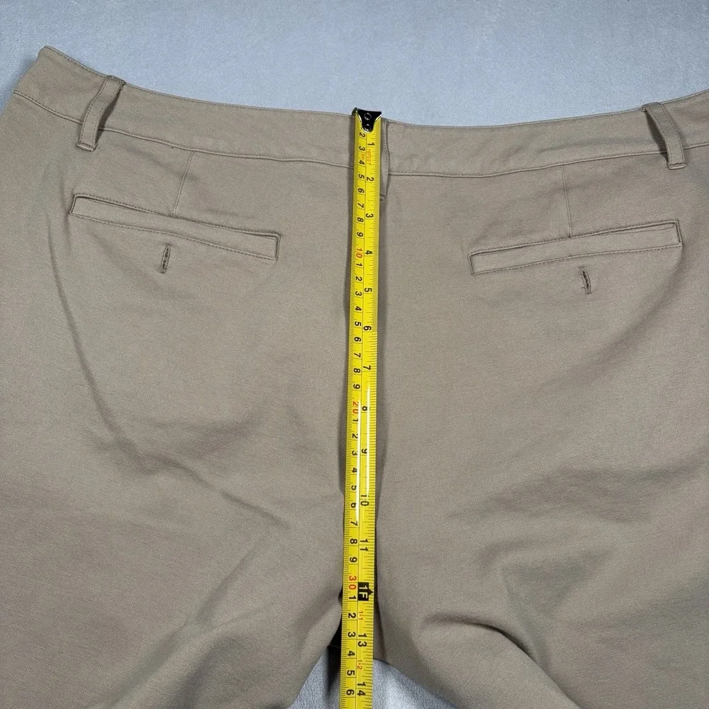 Paige Shorts Men's Size 38 Khaki Chino Stretch Flat Front
